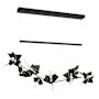 Hubbardton Forge Belladonna 50" Wide LED Crystal Linear Pendant Black / Black