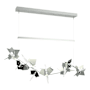 Hubbardton Forge Belladonna 50" Wide LED Crystal Linear Pendant Vintage Platinum / Black