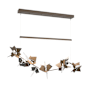 Hubbardton Forge Belladonna 50" Wide LED Crystal Linear Pendant Bronze / Natural Iron