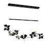 Hubbardton Forge Belladonna 50" Wide LED Crystal Linear Pendant Black / Soft Gold