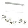 Hubbardton Forge Belladonna 50" Wide LED Crystal Linear Pendant Vintage Platinum / Soft Gold