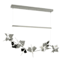 Hubbardton Forge Belladonna 50" Wide LED Crystal Linear Pendant Sterling / Black