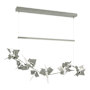 Hubbardton Forge Belladonna 50" Wide LED Crystal Linear Pendant Sterling / Vintage Platinum
