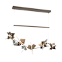 Hubbardton Forge Belladonna 50" Wide LED Crystal Linear Pendant Bronze / Sterling