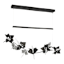 Hubbardton Forge Belladonna 50" Wide LED Crystal Linear Pendant Black / Sterling