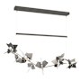 Hubbardton Forge Belladonna 50" Wide LED Crystal Linear Pendant Natural Iron / Sterling