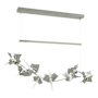 Hubbardton Forge Belladonna 50" Wide LED Crystal Linear Pendant Sterling / Sterling