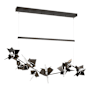 Hubbardton Forge Belladonna 50" Wide LED Crystal Linear Pendant Oil Rubbed Bronze / Dark Smoke
