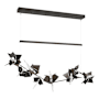 Hubbardton Forge Belladonna 50" Wide LED Crystal Linear Pendant Oil Rubbed Bronze / Black