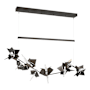 Hubbardton Forge Belladonna 50" Wide LED Crystal Linear Pendant Oil Rubbed Bronze / Natural Iron