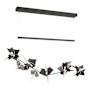 Hubbardton Forge Belladonna 50" Wide LED Crystal Linear Pendant Oil Rubbed Bronze / Vintage Platinum