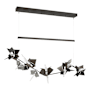 Hubbardton Forge Belladonna 50" Wide LED Crystal Linear Pendant Oil Rubbed Bronze / Sterling