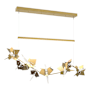 Hubbardton Forge Belladonna 50" Wide LED Crystal Linear Pendant Modern Brass / Bronze