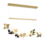 Hubbardton Forge Belladonna 50" Wide LED Crystal Linear Pendant Modern Brass / Black