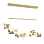 Hubbardton Forge Belladonna 50" Wide LED Crystal Linear Pendant Modern Brass / Soft Gold