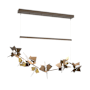 Hubbardton Forge Belladonna 50" Wide LED Crystal Linear Pendant Bronze / Modern Brass