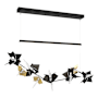 Hubbardton Forge Belladonna 50" Wide LED Crystal Linear Pendant Black / Modern Brass