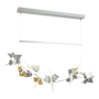 Hubbardton Forge Belladonna 50" Wide LED Crystal Linear Pendant Vintage Platinum / Modern Brass