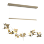 Hubbardton Forge Belladonna 50" Wide LED Crystal Linear Pendant Soft Gold / Modern Brass