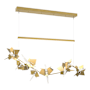 Hubbardton Forge Belladonna 50" Wide LED Crystal Linear Pendant Modern Brass / Modern Brass