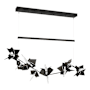 Hubbardton Forge Belladonna 50" Wide LED Crystal Linear Pendant Black / Oil Rubbed Bronze