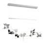 Hubbardton Forge Belladonna 50" Wide LED Crystal Linear Pendant Vintage Platinum / Oil Rubbed Bronze