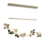 Hubbardton Forge Belladonna 50" Wide LED Crystal Linear Pendant Soft Gold / Oil Rubbed Bronze