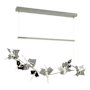 Hubbardton Forge Belladonna 50" Wide LED Crystal Linear Pendant Sterling / Oil Rubbed Bronze