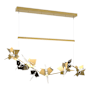 Hubbardton Forge Belladonna 50" Wide LED Crystal Linear Pendant Modern Brass / Oil Rubbed Bronze