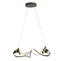 Hubbardton Forge Zephyr 39" Wide LED Abstract Chandelier Dark Smoke