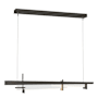 Hubbardton Forge Tenon 48" Wide LED Linear Chandelier Dark Smoke / Clear