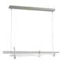 Hubbardton Forge Tenon 48" Wide Linear Pendant Sterling / Clear