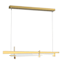 Hubbardton Forge Tenon 48" Wide Linear Pendant Modern Brass / Clear
