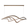 Hubbardton Forge Crossing Waves 45" Wide Suspension Linear Pendant Bronze
