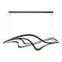 Hubbardton Forge Crossing Waves 45" Wide Suspension Linear Pendant Black