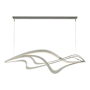 Hubbardton Forge Crossing Waves 45" Wide Suspension Linear Pendant Sterling
