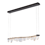 Hubbardton Forge Riverbed 51" Wide Linear Pendant Oil Rubbed Bronze / Clear Glass