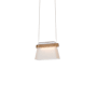 Hubbardton Forge Cowbell 7" Wide Mini Pendant Black / Clear Frosted