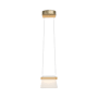 Hubbardton Forge Cowbell 7" Wide Mini Pendant Soft Gold / Maple