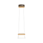 Hubbardton Forge Cowbell 7" Wide Mini Pendant Bronze / Maple / Clear
