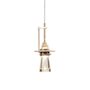 Hubbardton Forge Erlenmeyer 3" Wide Mini Pendant Soft Gold / Clear
