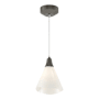 Hubbardton Forge Mobius 8" Wide Mini Pendant Dark Smoke