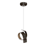 Hubbardton Forge Riza 10" Wide Mini Pendant Bronze / Opal