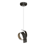 Hubbardton Forge Riza 10" Wide Mini Pendant Dark Smoke