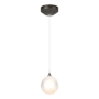 Hubbardton Forge Fritz 6" Wide Mini Pendant Dark Smoke