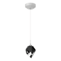 Hubbardton Forge Chrysalis 6" Wide Mini Pendant White / Black / Clear