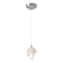 Hubbardton Forge Chrysalis 6" Wide Mini Pendant Vintage Platinum / White