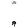 Hubbardton Forge Chrysalis 6" Wide Mini Pendant Vintage Platinum / Black / Clear