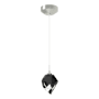 Hubbardton Forge Chrysalis 6" Wide Mini Pendant Sterling / Black / Clear