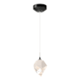 Hubbardton Forge Chrysalis 6" Wide Mini Pendant Ink / White